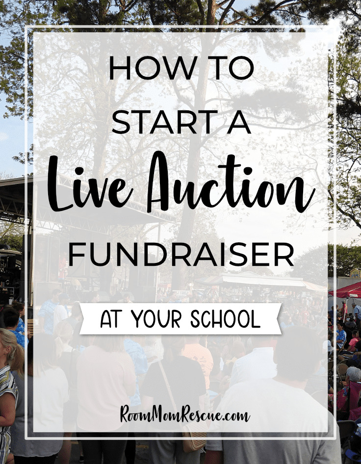 Hands down this is the most successful fundraiser at our school! Learn how to plan a simple live auction, get ideas and free resources. Learn how to get donations for your event, product ideas, student involvement, decorations, art projects and more at www.roommomrescue.com #roommom #roomparent #roommomrescue