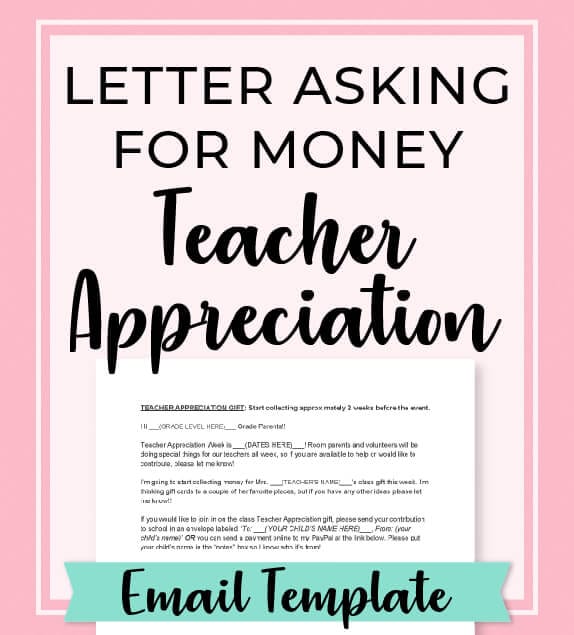 room mom letter for teacher appreciation gift