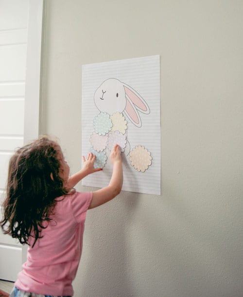 DIY Pin the Tail on the Bunny Easter Game Free Template