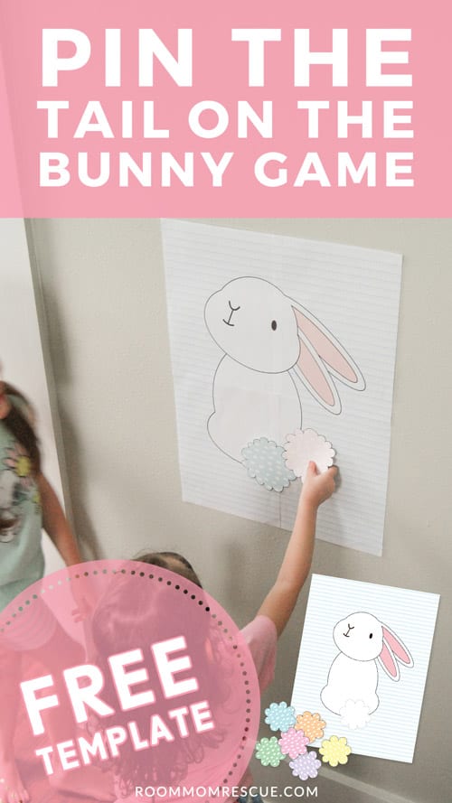 Plug the Easter Bunny Tail On Party Game Kids Game Easter Bunny Poster 
