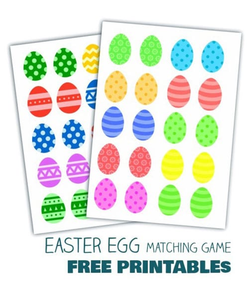 Easter Egg Matching Printable activity