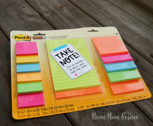 printable back to school teacher gift tags post-it
