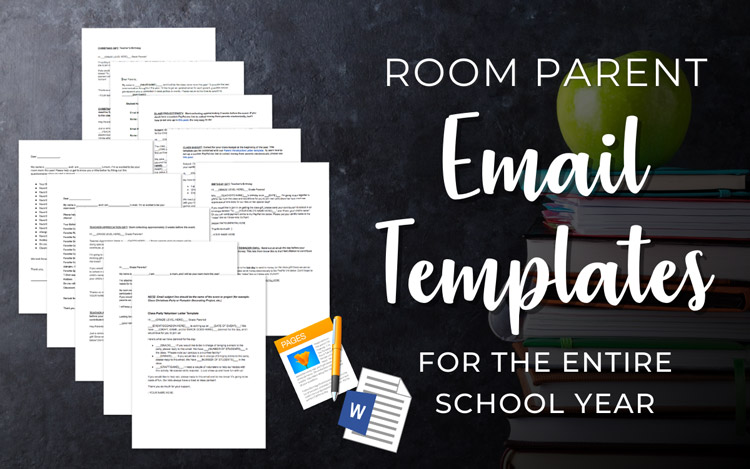 A collection of room parent email templates