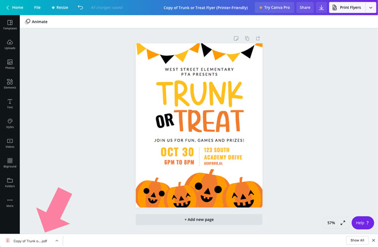 free trunk or treat printable