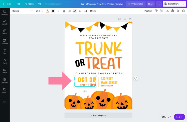 editable flyer template for halloween party