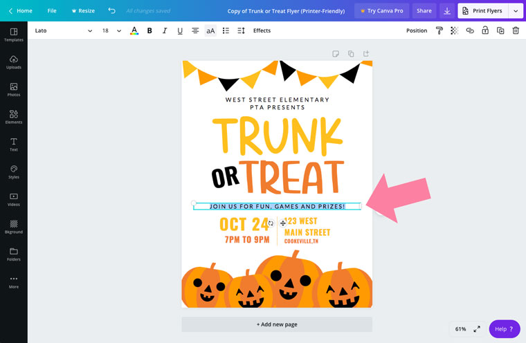trunk or treat printable