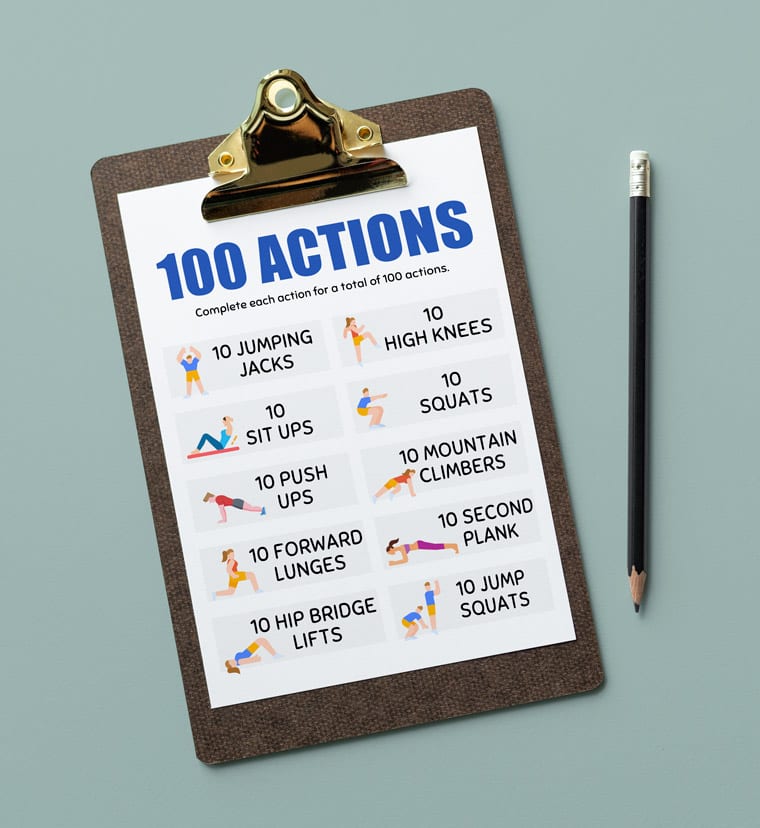 100 actions for kids