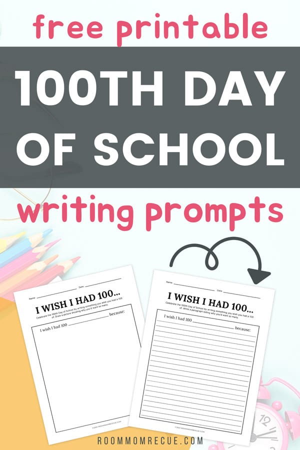 100 days of school writing prompts