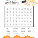 free printable halloween word search cute