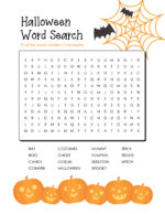 Free Printable Halloween Word Search for 2nd, 3rd & 4th Graders • Room