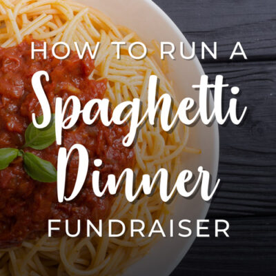 a "Spaghetti Dinner Fundraiser" for a school or organization