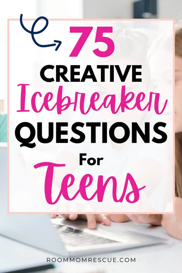 pinterest image for best icebreaker questions for teens