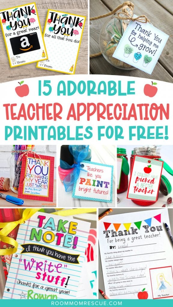 Free Printable Teacher Appreciation Gift Cards - Prudent Penny Pincher